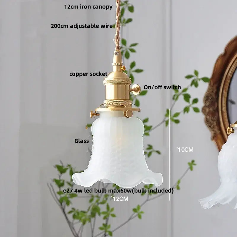 Vintage olive green glass led pendant lights kitchen brass hardware