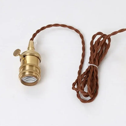 Vintage pale blue enamel pendant light with ceramic knob switch living room