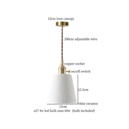 Vintage pale green glass pendant light dining room brass fixture