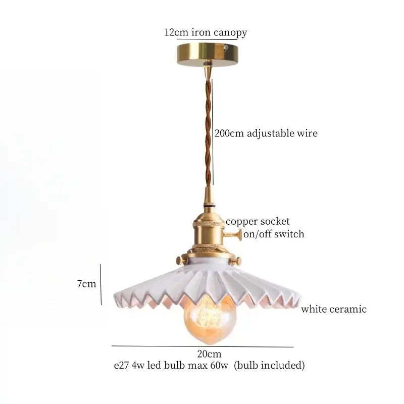 Vintage pale green glass pendant light for kitchen brass finish