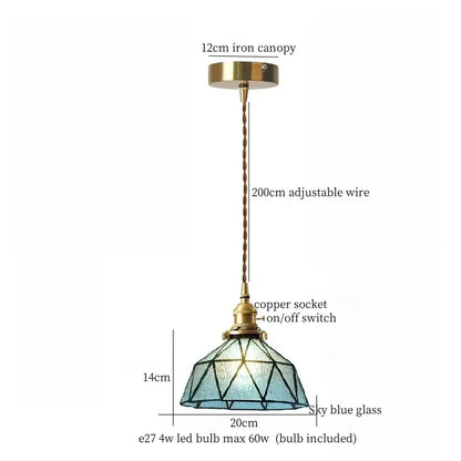 Vintage scalloped cream glass led pendant light for kitchen dining room