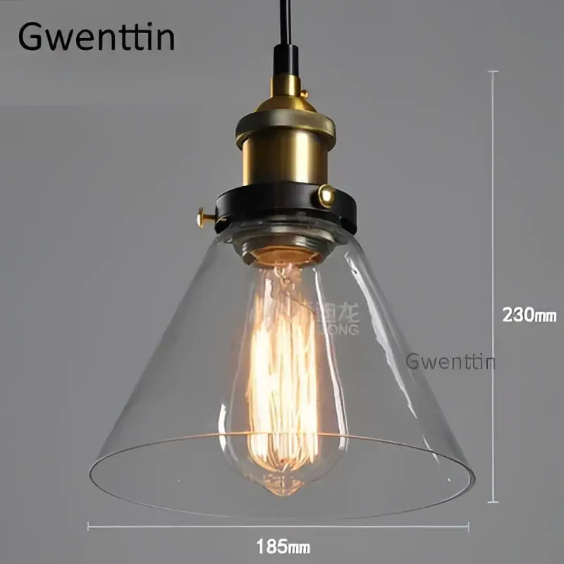 Vintage smoked glass and brass industrial pendant light set kitchen