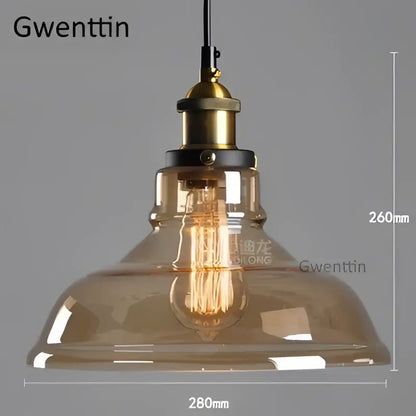 Vintage smoked glass and brass industrial pendant light set kitchen
