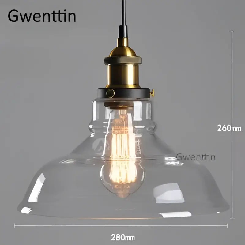 Vintage smoked glass and brass industrial pendant light set kitchen