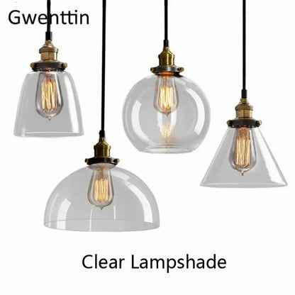 Vintage smoked glass and brass industrial pendant light set kitchen