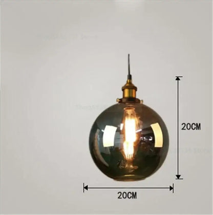 Vintage smoked glass ball pendant lights set of 4 kitchen brass accent