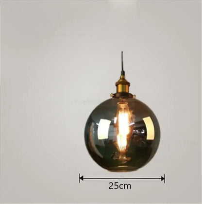 Vintage smoked glass ball pendant lights set of 4 kitchen brass accent
