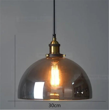 Vintage smoked glass ball pendant lights set of 4 kitchen brass accent