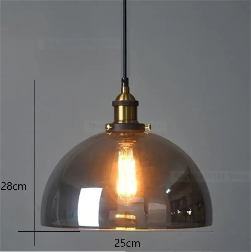 Vintage smoked glass ball pendant lights set of 4 kitchen brass accent