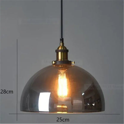 Vintage smoked glass ball pendant lights set of 4 kitchen brass accent