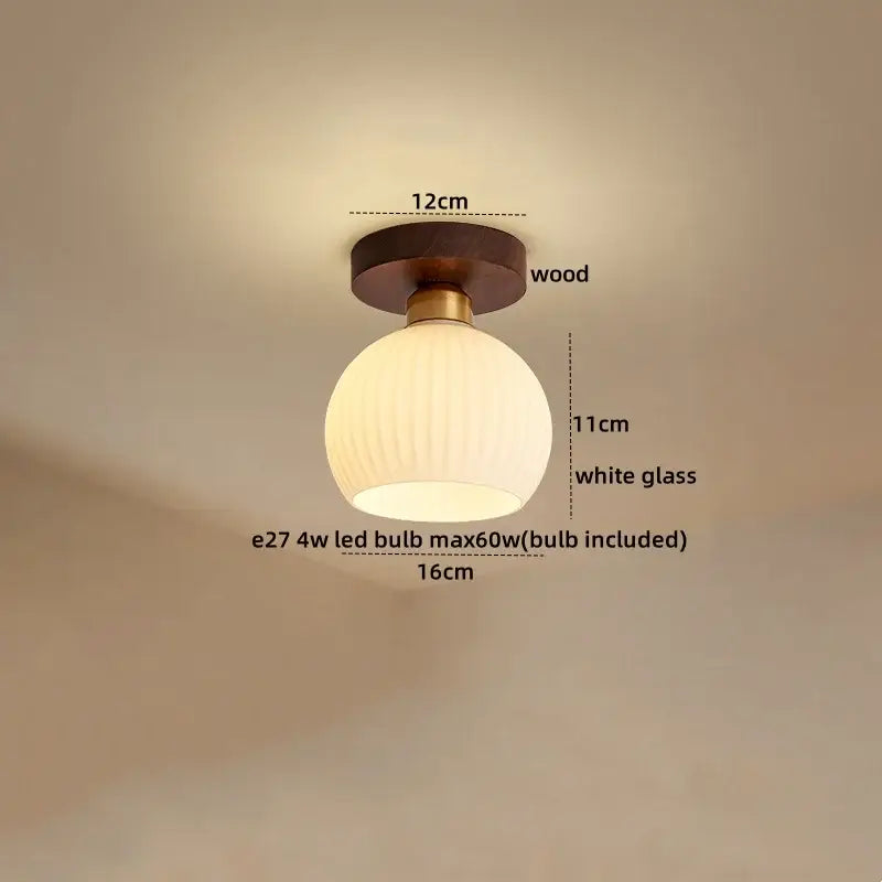 Vintage stained glass copper led ceiling lamp for dining room