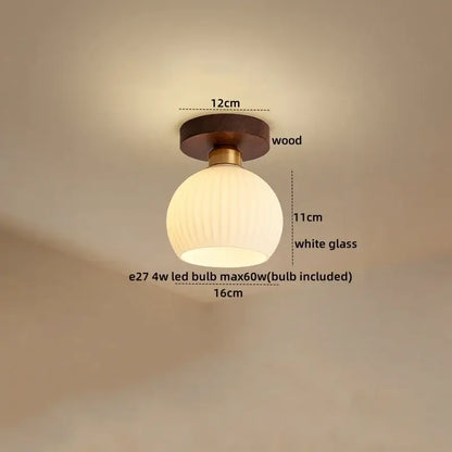 Vintage stained glass copper led ceiling lamp for dining room
