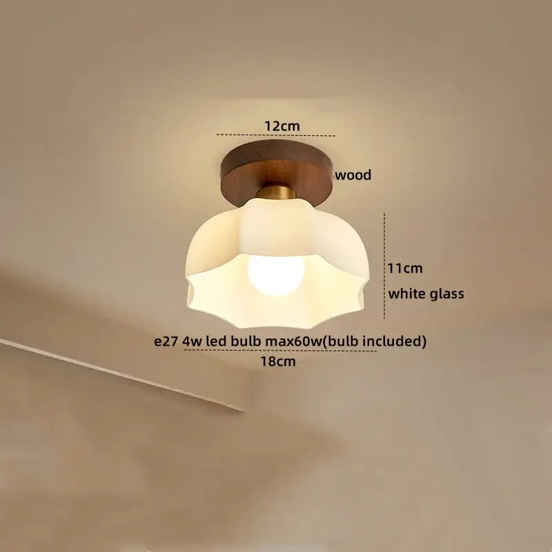 Vintage stained glass copper led ceiling lamp for dining room
