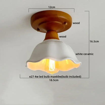 Vintage stained glass copper led ceiling lamp for dining room