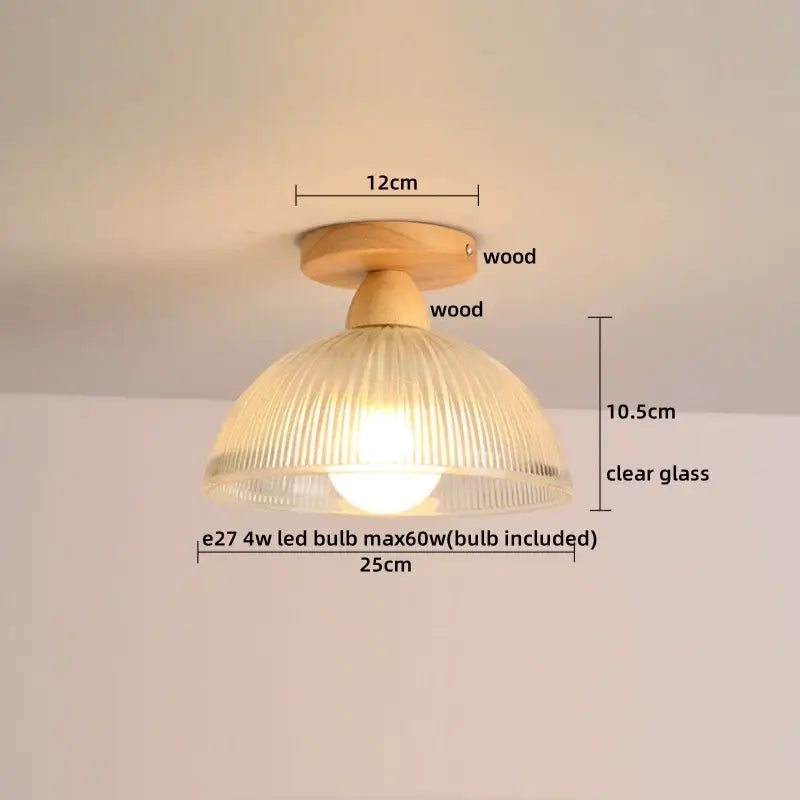 Vintage stained glass copper led ceiling lamp for dining room