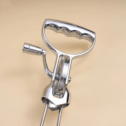 Vintage stainless steel dual hand crank egg beater kitchen whisk