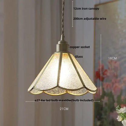 Vintage teal blue glass led pendant light kitchen brass hanging lamp