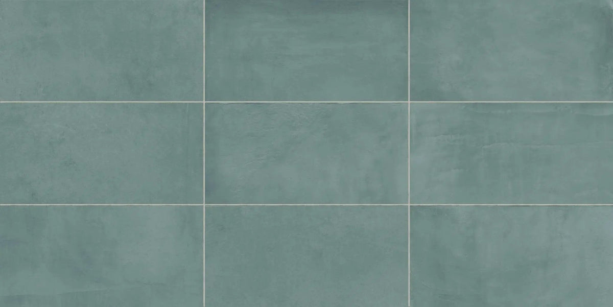 Vision Color Jade Green Anti-Slip Resin Look Porcelain Tiles 12x24