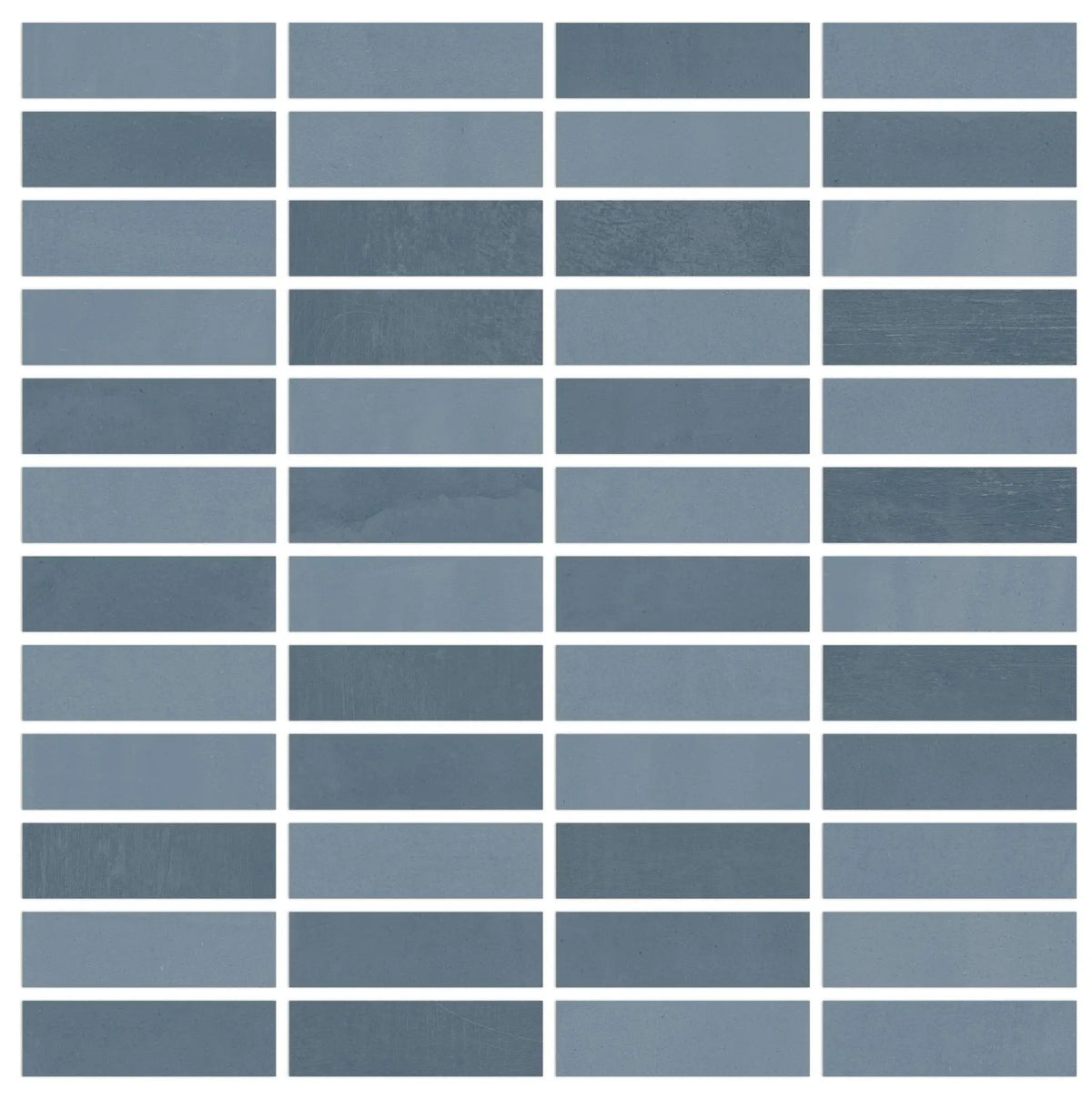 Vision Color Mix Blue Anti-Slip Mosaic H Porcelain Mosaics 12x12