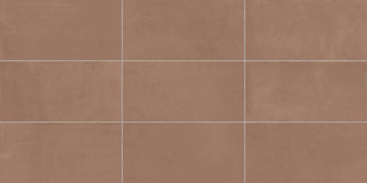 Vision Color Pale Red Anti-Slip Resin Look Porcelain Tiles 12x24