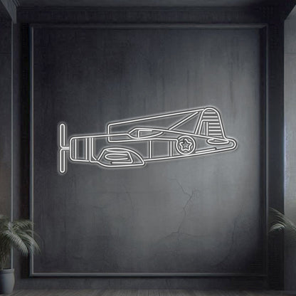 F4U Corsair Metal Neon Aircraft Wall Art - NCN0034
