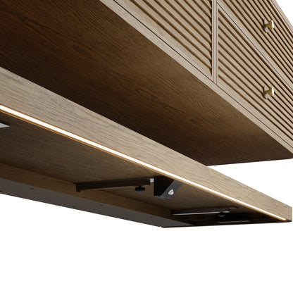 James Martin Allamari 72" Floating Double Bathroom Vanity, Dune Mist