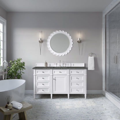 James Martin Brittany 60" Single Bathroom Vanity, Bright White
