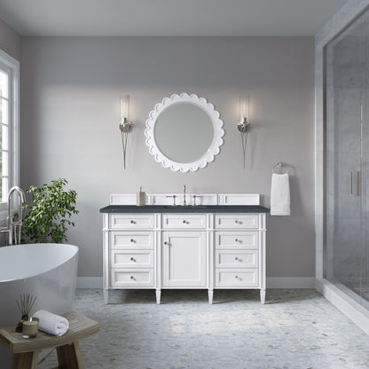 James Martin Brittany 60" Single Bathroom Vanity, Bright White