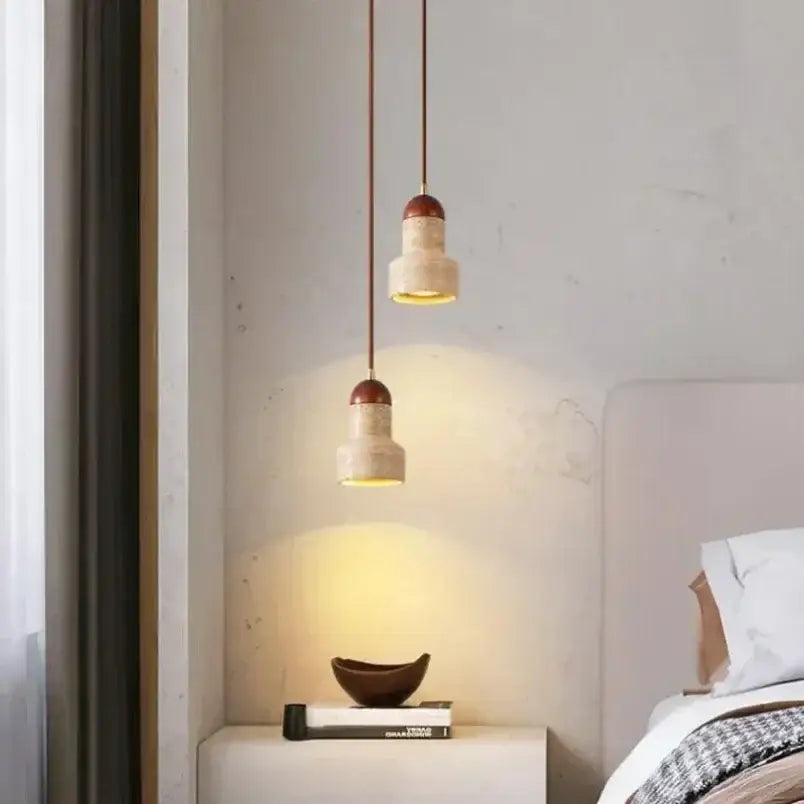Wabi sabi beige and brown pendant light dining room elegant wabi