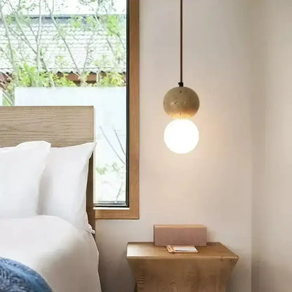 Wabi sabi beige and brown pendant light dining room elegant wabi