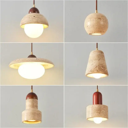 Wabi sabi beige and brown pendant light dining room elegant wabi