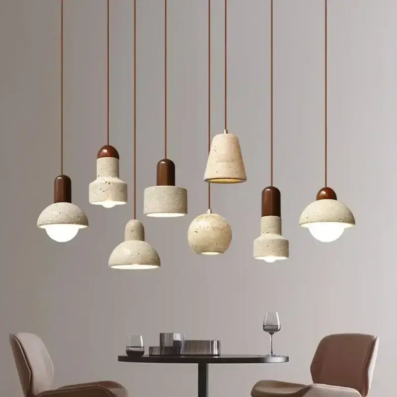 Wabi sabi beige and brown pendant light dining room decorbites elegant wabi