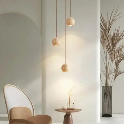 Wabi sabi beige and brown pendant light dining room elegant wabi