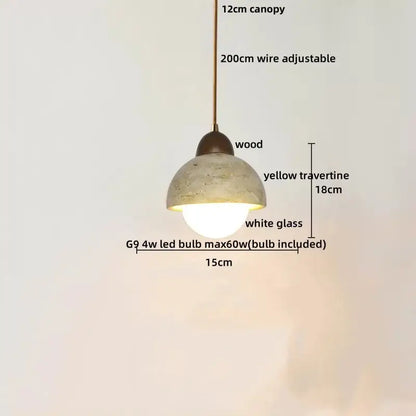 Wabi sabi beige and brown pendant light fixture for living room