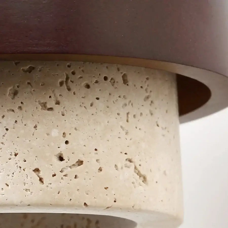 Wabi sabi beige and brown pendant light fixture for living room