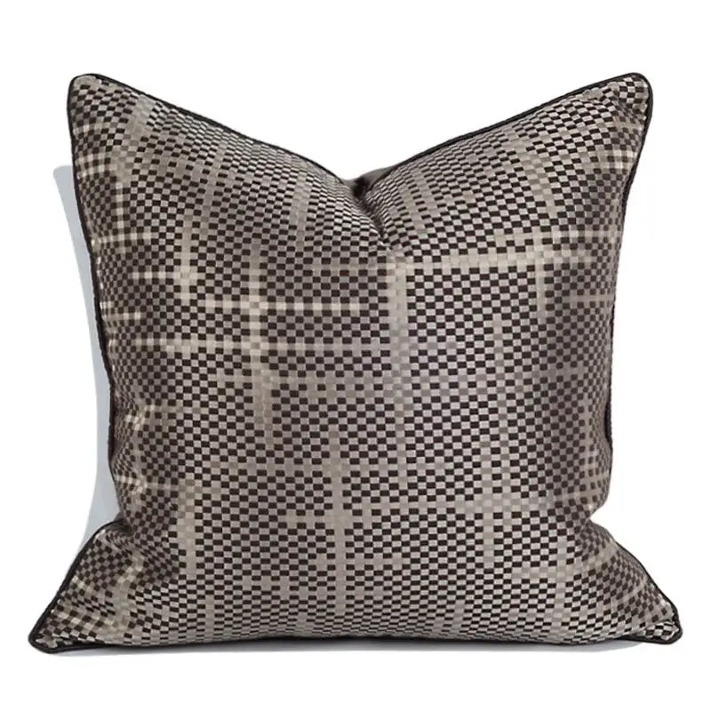 Wabi sabi black & silver geometric pillow cover living room decor