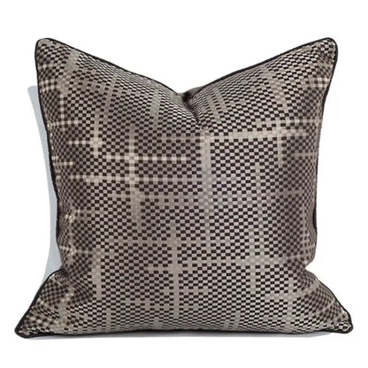 Wabi sabi black & silver geometric pillow cover living room decor