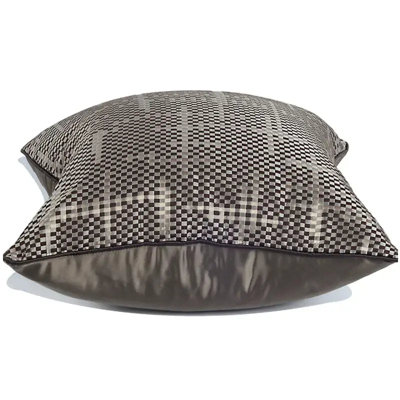 Wabi sabi black & silver geometric pillow cover living room decor