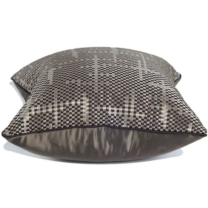 Wabi sabi black & silver geometric pillow cover living room decor