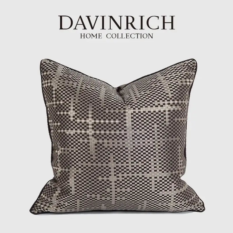 Wabi sabi black & silver geometric pillow cover living room decor