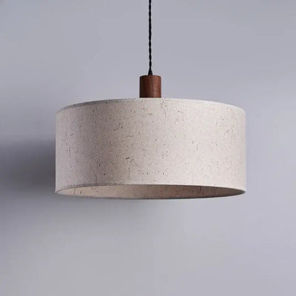 Wabi-sabi cream chandelier lamp bedroom fabric pendant light