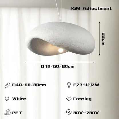 Wabi sabi cream style led chandelier – living room pendant light