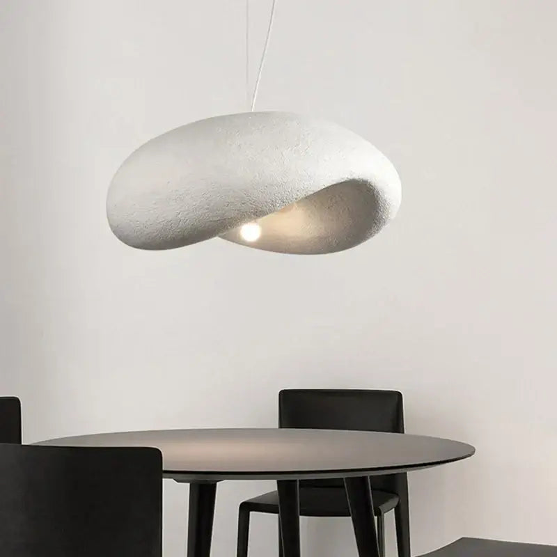 Wabi sabi cream style led pendant light dining room cloud shape