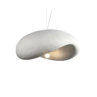 Wabi sabi cream style led pendant light dining room cloud shape