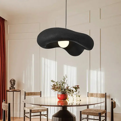 Wabi sabi creamy white cloud led pendant lights bedroom hanging lamp