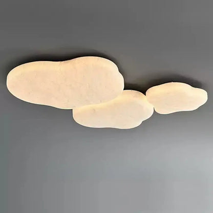 Wabi-sabi french cream silk ceiling light – bedroom cloud lamp