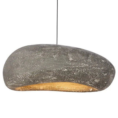 Wabi sabi gray handmade polystyrene indoor pendant dining room