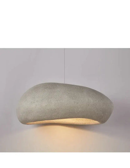 Wabi sabi gray handmade polystyrene indoor pendant dining room