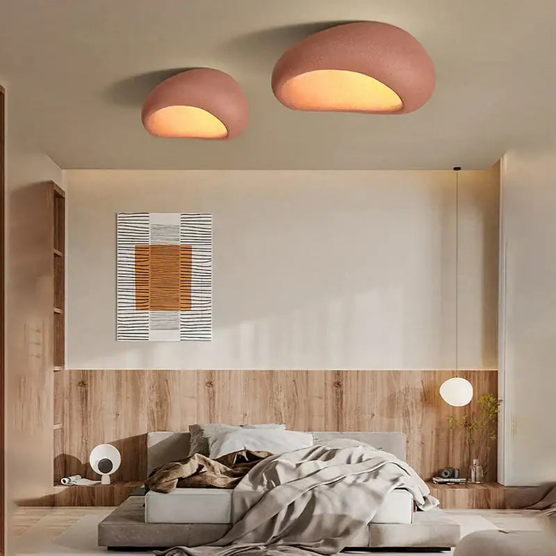 Wabi sabi matte cream ceiling chandelier bedroom lights