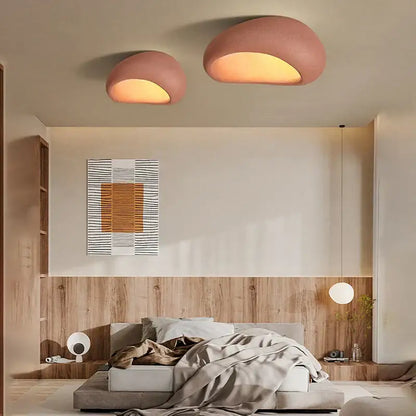 Wabi sabi matte cream ceiling chandelier bedroom lights